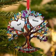 Family, Christmas, Love - Family Unbreakable Bond Tree Of Life - Personalized Metal Ornament