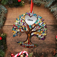 Family, Christmas, Love - Family Unbreakable Bond Tree Of Life - Personalized Metal Ornament