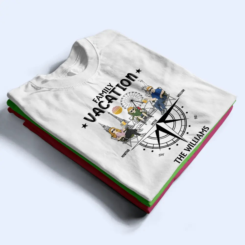 Family, Happy - Family Vacation - Personalized T Shirt