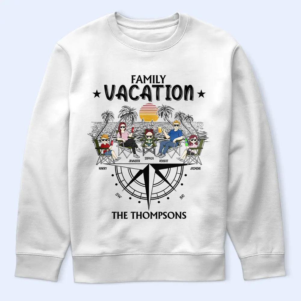 Family, Happy - Family Vacation - Personalized T Shirt