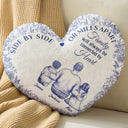 Family,Gift For Men,Gift For Women,Gift For Husband,Gift For Wife,Gift For Mother,Gift For Father,Gift For Grandpa,Gift For Grandma,Gift For Grandparents,Long Distance,Love,Christmas - Family Will Always Be Connected By Heart - Personalized Heart Shaped Pillow