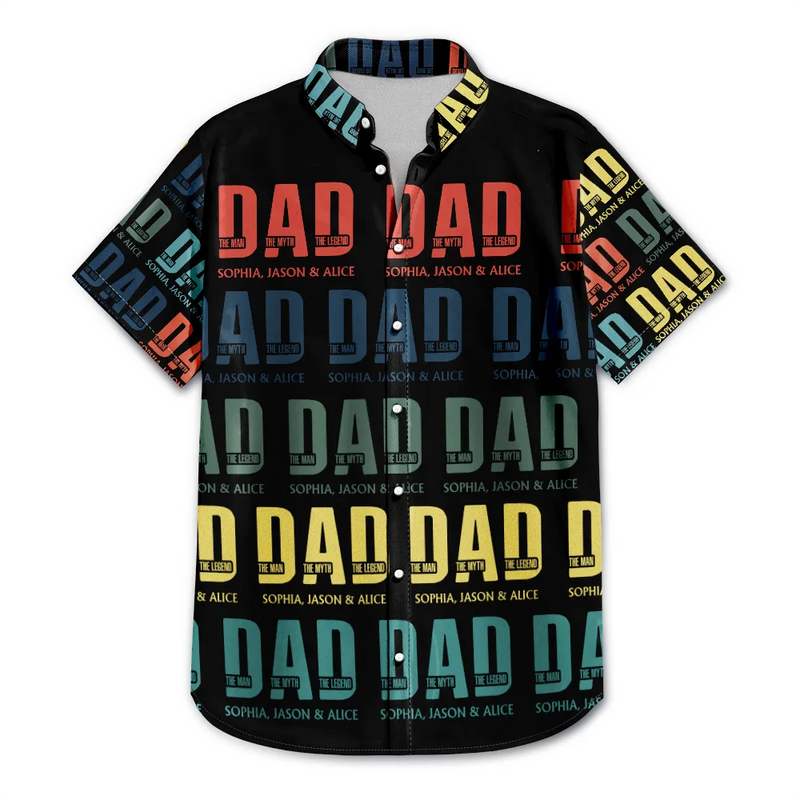 Gift For Father,Summer,Happy - Father Dad The Man The Myth The Legend - Personalized Hawaiian Shirt