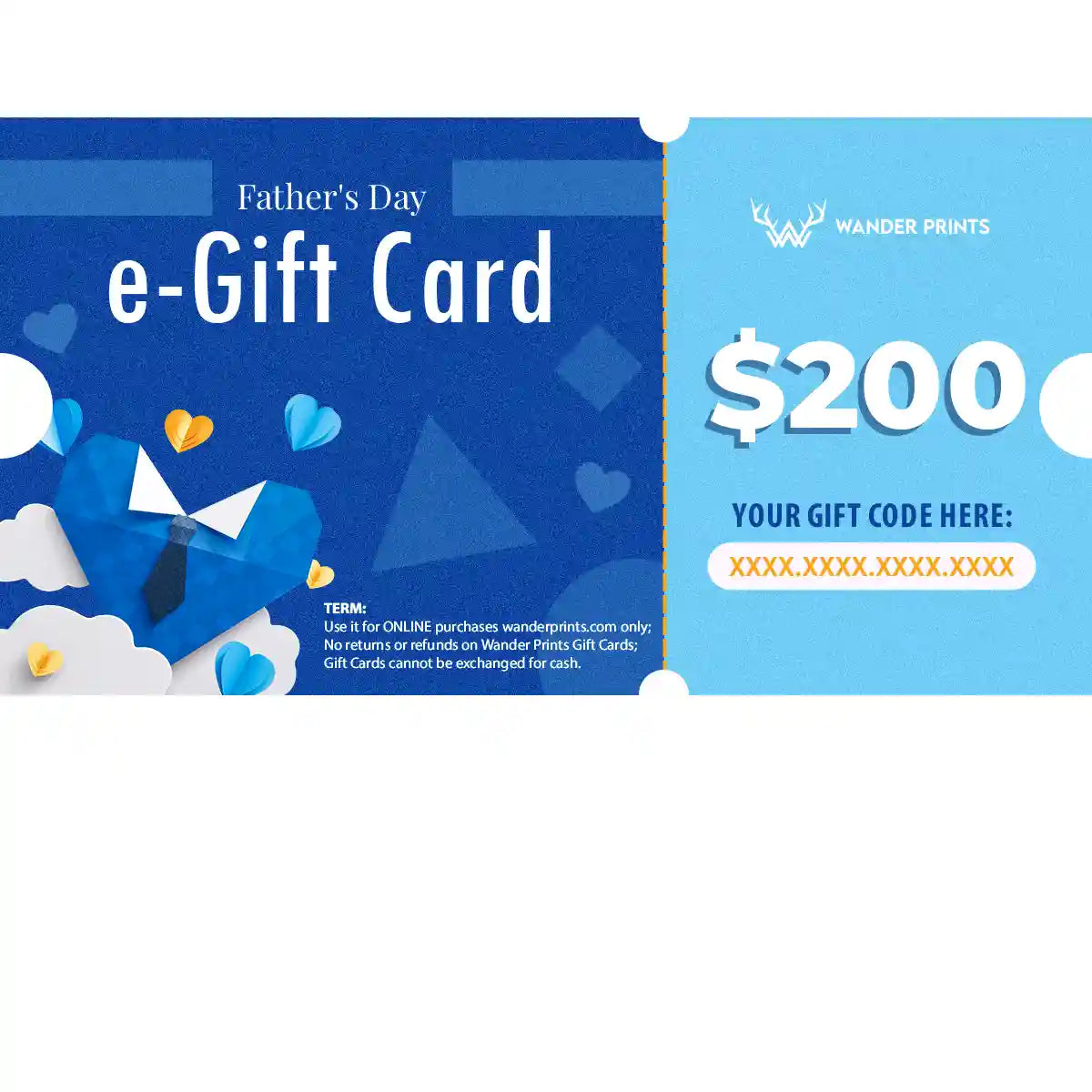 Wander Prints Father’s Day e-Gift Card