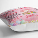 Easter,Gift For Kids,Gift For Grandkids,Grandma - Grandkids,Grandpa - Grandkids,Happy - Faux Embroidered Bunny Hugging Initial Letter - Personalized Pillow