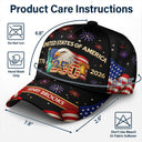 America 250th, Independence Day, Gift For Yourself, Proud, Custom Text - Faux Embroidery Effect America 250th Anniversary - Personalized Classic Cap