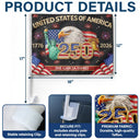 Independence Day,America 250th,Family,Proud - Faux Embroidery Effect America 250th Anniversary Family Name - Personalized Car Flag