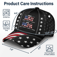 Gift For Grandpa,Gift For Father,Gift For Men,Happy,Top Market,Independence Day - Faux Embroidery Effect First Dad Now Papa - Personalized Classic Cap