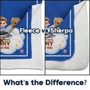 Gift For Grandma,Gift For Grandpa,Grandpa - Grandkids,Grandma - Grandkids,Gift For Women,Gift For Men,Happy - Faux Embroidery Effect Grandkids Mom Grandma We Love You - Personalized Fleece Blanket, Sherpa Blanket