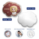 Gift For Grandma,Gift For Grandpa,Grandpa - Grandkids,Grandma - Grandkids,Gift For Women,Gift For Men,Happy - Faux Embroidery Effect Grandkids Spoiled Here - Personalized Custom Shaped Pillow