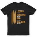 Gift For Grandpa,Gift For Father,Happy,Top Market,Independence Day,Non-Eng,Vector,Proud - Faux Embroidery Effect Legend Husband Dad Grandpa - Personalized T Shirt