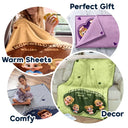 Gift For Grandma,Gift For Grandpa,Grandpa - Grandkids,Grandma - Grandkids,Gift For Women,Gift For Men,Happy - Faux Embroidery Effect Mom Grandma We Love You - Personalized Fleece Blanket, Sherpa Blanket