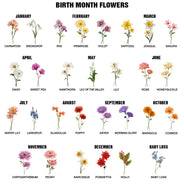 Gift For Daughter, Gift For Women, Happy, Gift For Grandkids - Faux Pressed Birth Flower My Daughter Forever - Personalized Ceramic Flower Vase