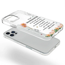 Gift For Daughter,Gift For Women,Happy,Gift For Grandkids - Faux Pressed Birth Flower My Daughter Forever - Personalized Clear Phone Case