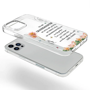 Gift For Daughter,Gift For Women,Happy,Gift For Grandkids - Faux Pressed Birth Flower My Daughter Forever - Personalized Clear Phone Case