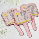 Gift For Daughter,Gift For Women,Happy,Gift For Grandkids - Faux Pressed Birth Flower My Daughter Forever - Personalized Handheld Mirror