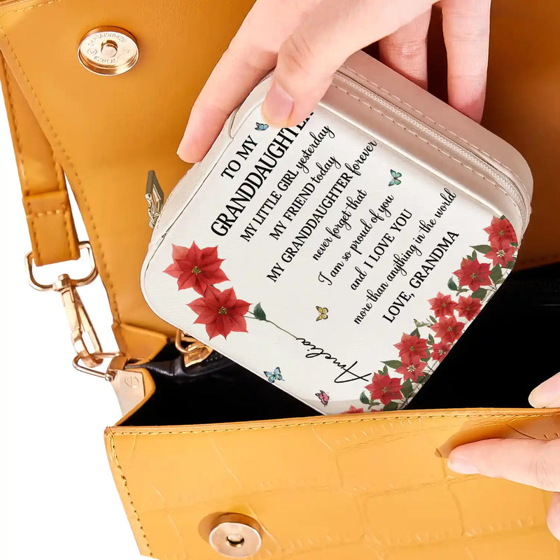 Gift For Daughter, Gift For Women, Happy, Gift For Grandkids - Faux Pressed Birth Flower My Daughter Forever - Personalized Jewelry Box