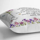 Gift For Daughter,Gift For Women,Happy,Gift For Grandkids - Faux Pressed Birth Flower My Daughter Forever - Personalized Pillow