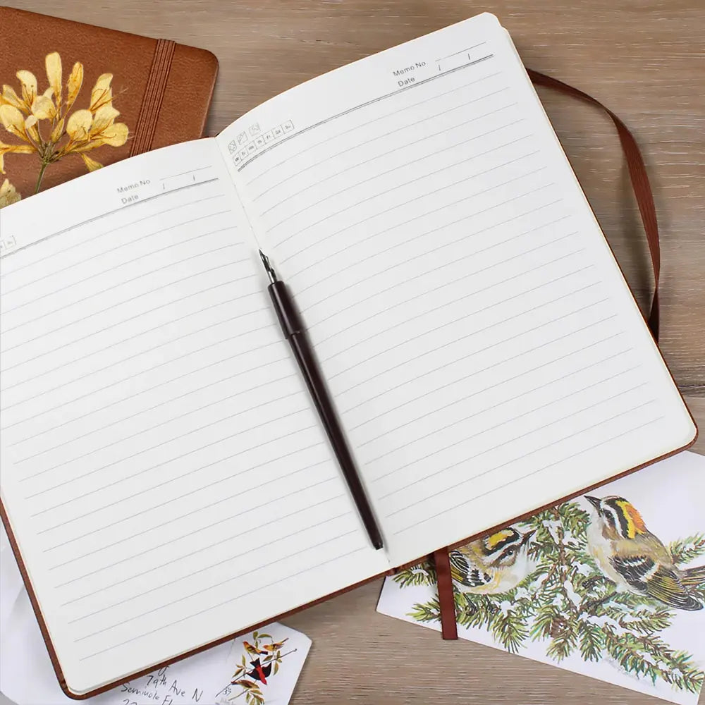 Gift For Wife,Gift For Girlfriend,Gift For Women,Gift For Yourself,Gift For Aunt,Gift For Mother,Gift For Grandma,Gift For Daughter,Gift For Sisters,Gift For Bestie,Happy - Faux Pressed Effect Birth Flower Blooming In Love - Personalized Leather Journal