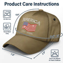 Gift For Men,No Custom,Independence Day,America 250th,Happy,Gift For Women,Gift For Yourself - Faux Rhinestone Effect USA Stars And Stripes - Classic Cap