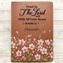 Christian,Gift For Yourself - Favorite Bible Verse With Birth Month Flower - Personalized Leather Journal