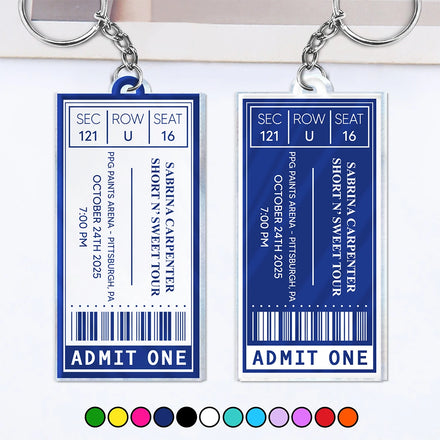 Favorite Concert Ticket - Personalized Acrylic Keychain