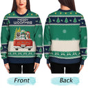 Dog Lovers,Christmas,Funny,Pet Lovers - Feliz Navidog Truck Red - Personalized Unisex Ugly Sweater