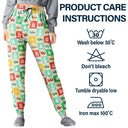 Christmas,Gift For Yourself,Non-Eng - Festive Patchwork With Letters - Personalized Pajama Pants