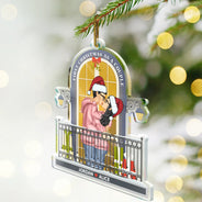 Gift For Couples, Gift For Women, Gift For Men, Christmas, Love, Happy - First Christmas As A Couple - Personalized Custom Shaped Acrylic Ornament