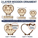 Christmas,Family,Icon,Happy - First Christmas As A Family Of Four Footprints - Personalized Wooden Ornament With Tag