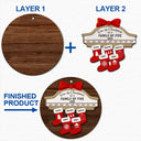First Christmas As A Family Of Four Stocking Family - Personalized 2-Layered Wooden Ornament