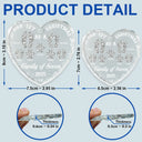 Christmas,Family,Dog Lovers,Cat Lovers,Pet Lovers,Parents,Happy - First Christmas As A Family Of Four Toile Footprints - Personalized Heart Shaped Glass Ornament