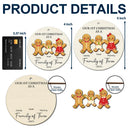 Premier Noël en famille de trois personnes - Décoration en bois personnalisée à deux couches 