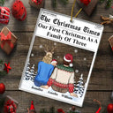 Love,Family,New baby,New Mom,New Dad,Gift For Husband,Gift For Wife,Gift For Couples,Married ,Pregnant Mom - First Christmas As A Family Of Three The Family Times - Personalized Custom Shaped Acrylic Ornament