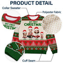 Christmas,Family,New baby,Happy - First Christmas As Family - Personalized Unisex Ugly Sweater