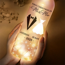 Gift For Couples, Gift For Husband, Gift For Wife, Gift For Boyfriend, Gift For Girlfriend, Funny - First Christmas As Married - Personalized Bottle Light