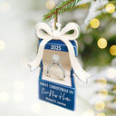Gift For Couples,Gift For Husband,Gift For Wife,Gift For Boyfriend,Gift For Girlfriend,Married ,Engaged,Anniversary,Wedding Anniversary,Christmas - First Christmas As Mr. & Mrs. - Personalized Custom Shaped Acrylic Ornament