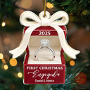 Gift For Couples,Gift For Husband,Gift For Wife,Gift For Boyfriend,Gift For Girlfriend,Married ,Engaged,Anniversary,Wedding Anniversary,Christmas - First Christmas As Mr. & Mrs. - Personalized Custom Shaped Acrylic Ornament