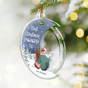 Gift For Couples,Gift For Wife,Gift For Husband,Gift For Women,Gift For Men,Anniversary,Christmas,Love,Happy - First Christmas As Mr & Mrs - Personalized Custom Shaped Acrylic Ornament