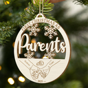 Christmas,Gift For Couples,Gift For Husband,Gift For Wife,Happy - First Christmas Couple Holding Hands - Personalized Custom Shaped Wooden Ornament