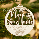 Christmas,Gift For Couples,Gift For Husband,Gift For Wife,Happy - First Christmas Couple Holding Hands - Personalized Custom Shaped Wooden Ornament