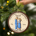 Christmas,Pregnant Mom,New baby - First Christmas In Mommy's Belly - Personalized 2-Layered Wooden Ornament