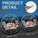 Family - First Christmas In New Home - Personalized Circle Glass Ornament