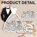 Christmas,Gift For Couples,Gift For Husband,Gift For Wife,Happy - First Christmas Ornament Couple Bride & Groom - Personalized 3-Layered Acrylic Shaker Ornament