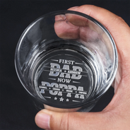 Gift For Grandpa,Gift For Father,Non-Eng,Proud - First Dad Now Grandpa - Personalized Engraved Whiskey Glass