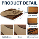 First Dad Now Grandpa - Personalized Leather Wallet