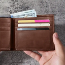 First Dad Now Grandpa - Personalized Leather Wallet