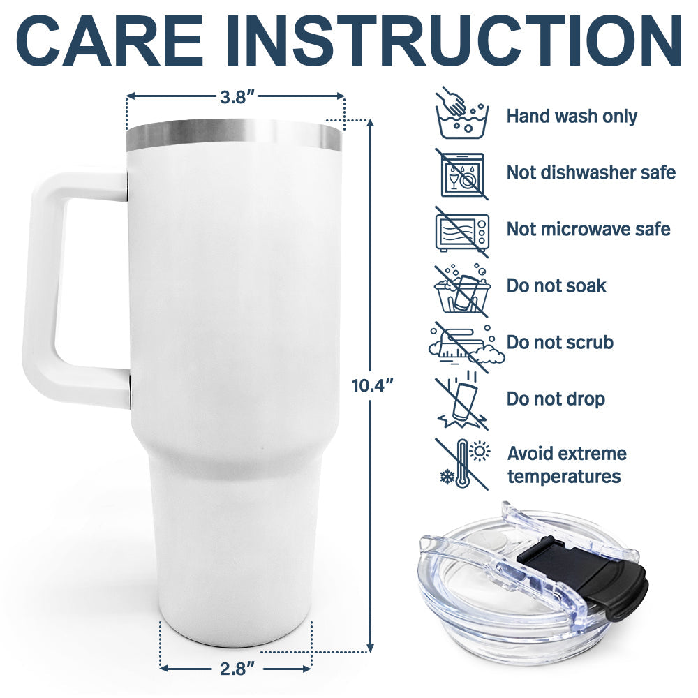 Premier papa, maintenant grand-père, empreintes de mains - Gobelet gravé personnalisé de 1 133 ml