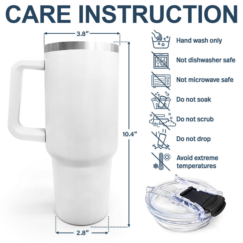 Premier papa, maintenant grand-père, empreintes de mains - Gobelet gravé personnalisé de 1 133 ml