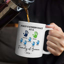 First Time Ever As A Family Of Three Handprints - 3D Inflated Effect Printed Mug, Personalized Mug