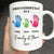 Family,Gift For Father,Happy - First Father's Day As A Family Of Four Handprints - 3D Inflated Effect Printed Mug, Personalized Mug